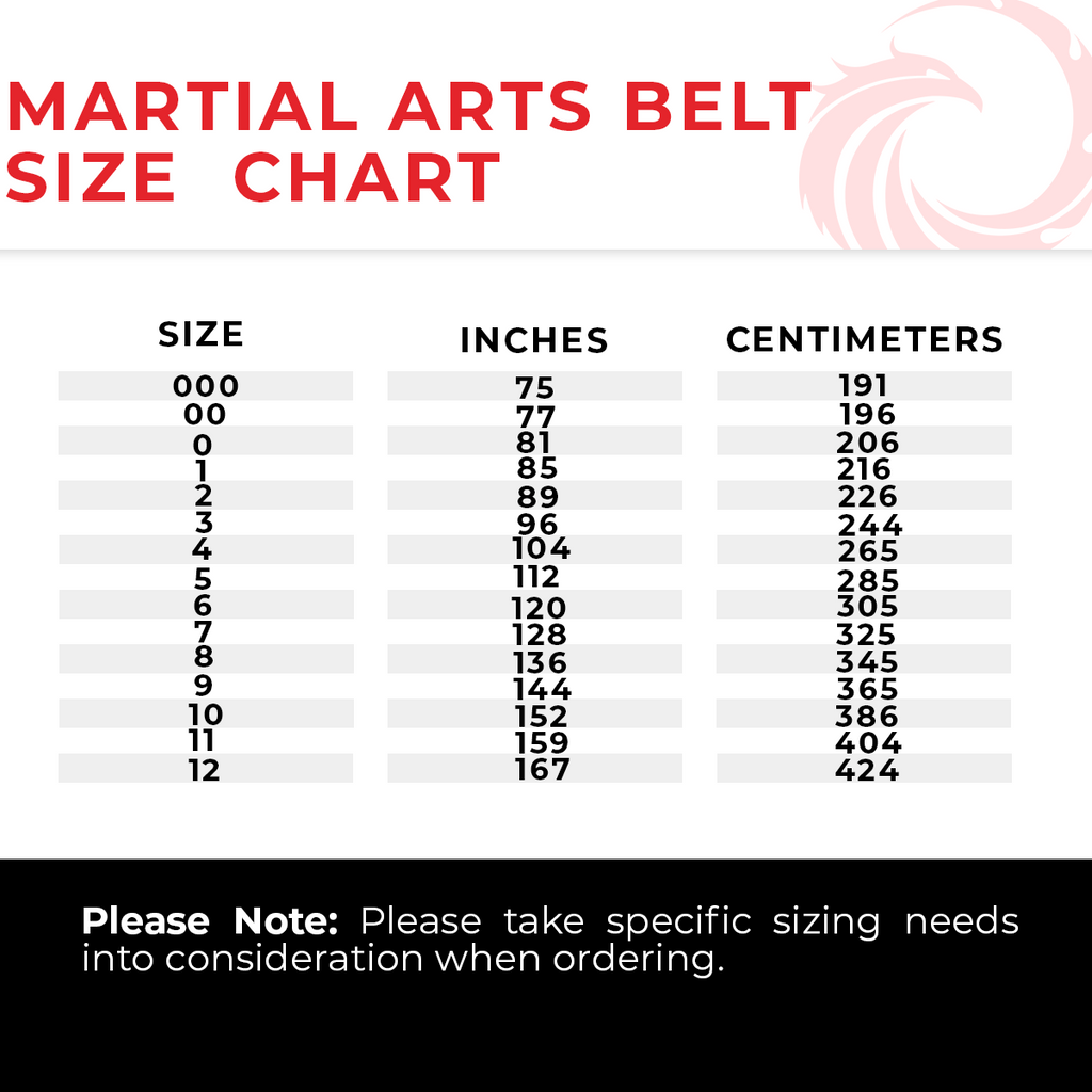 Karate sales belt chart