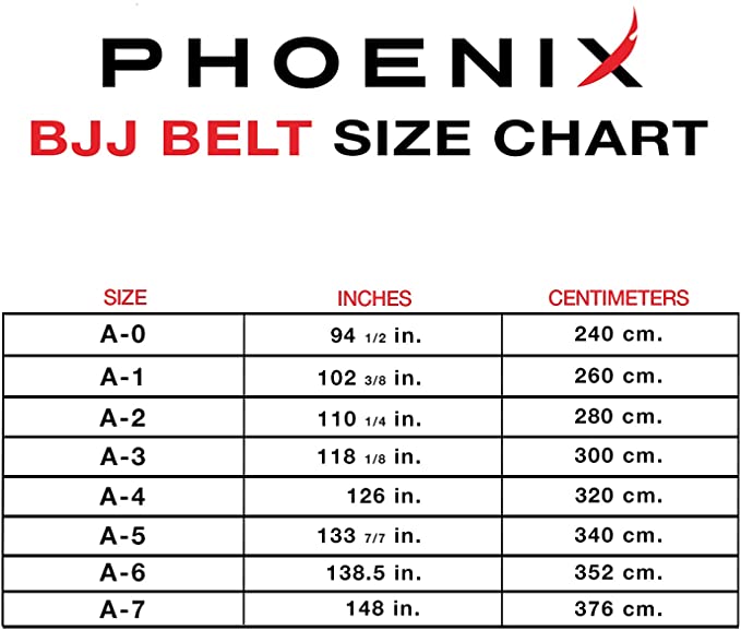 Martial Art Belt Sizes Martial Arts Belt Information For Sizing And