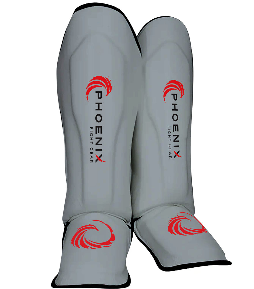 Flight Shin Guards with Extra Padding - Grey