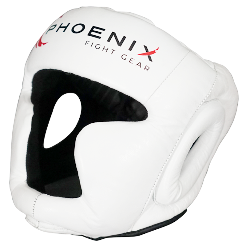 Flight Headgear with Cheek & Chin Protection - White