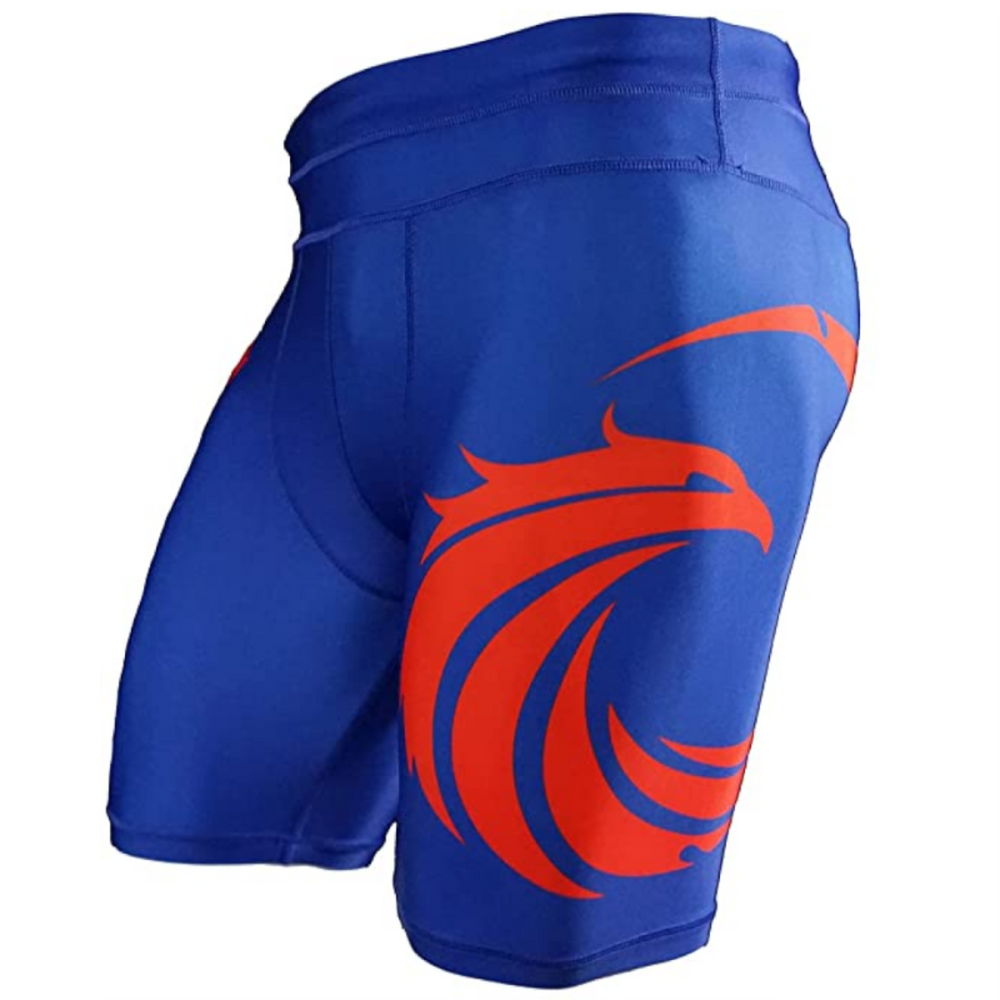 Meister Vale Tudo Crown Fight Shorts - Blue Compression MMA BJJ Muay Thai Boxing