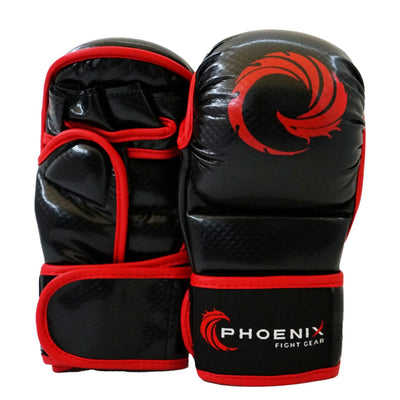 Black Kids Champion MMA gloves by Phoenix Fight Gear
