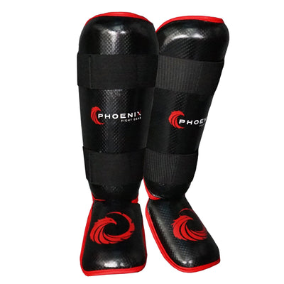 Black Kids Champion shin guards by Phoenix Fight Gear