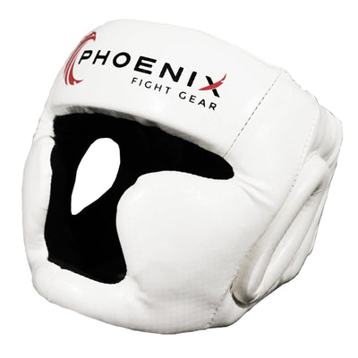 White Kids Champion headgear by Phoenix Fight Gear