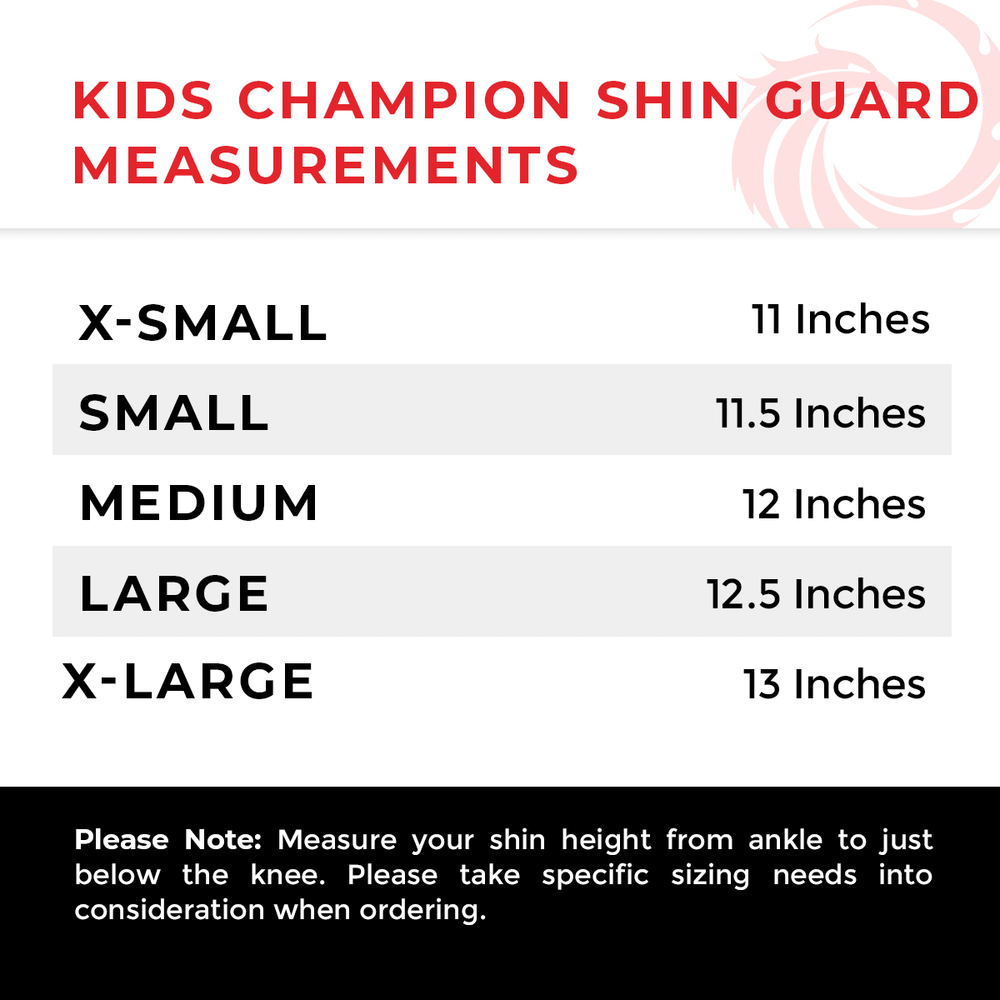 Kids Champion Shin Guards- Black