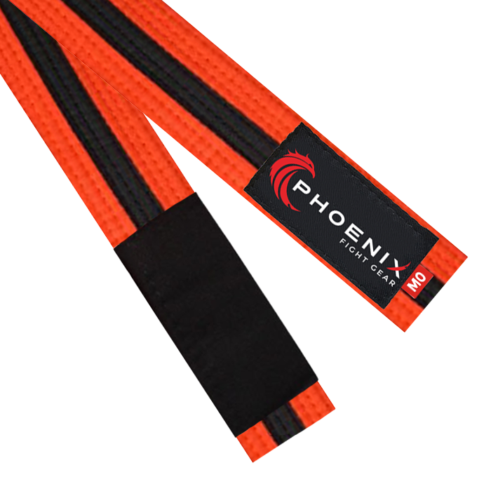Orange/Black BJJ Belt by Phoenix Fight Gear
