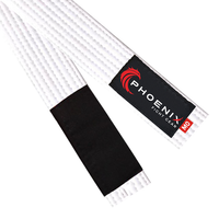 White Brazilian jiu-jitsu belt by Phoenix Fight Gear