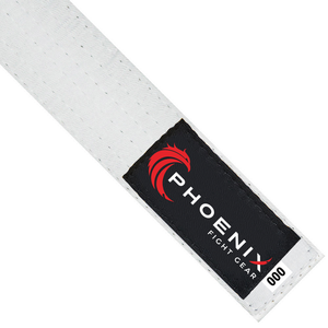 White martial arts belt by Phoenix Fight Gear