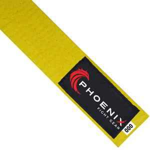 Yellow martial arts belt by Phoenix Fight Gear